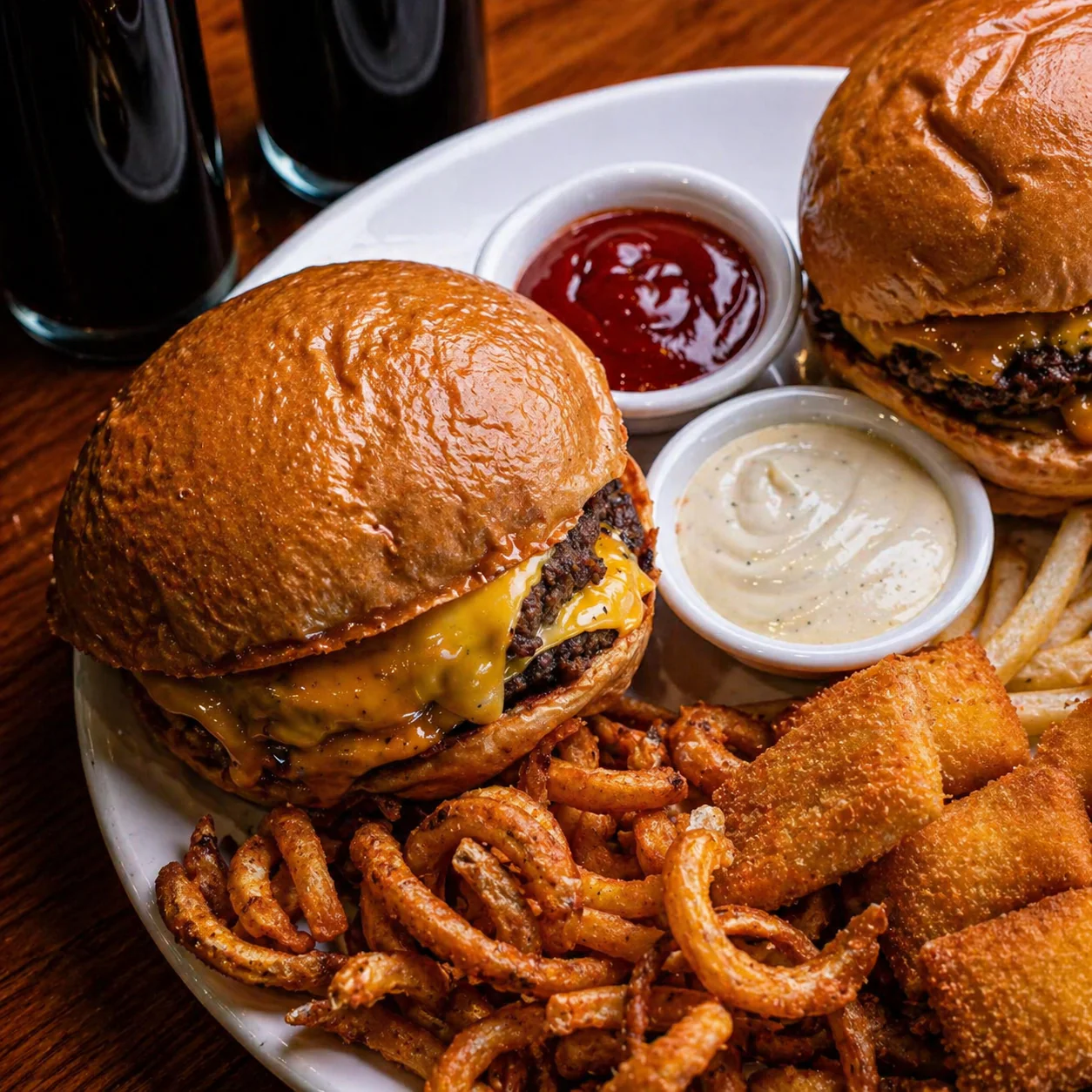 3 Burgers + Full Papas + Queso frito + 3 Bebidas por solo $18 en Ke Vakas Chiriquí - Image 4
