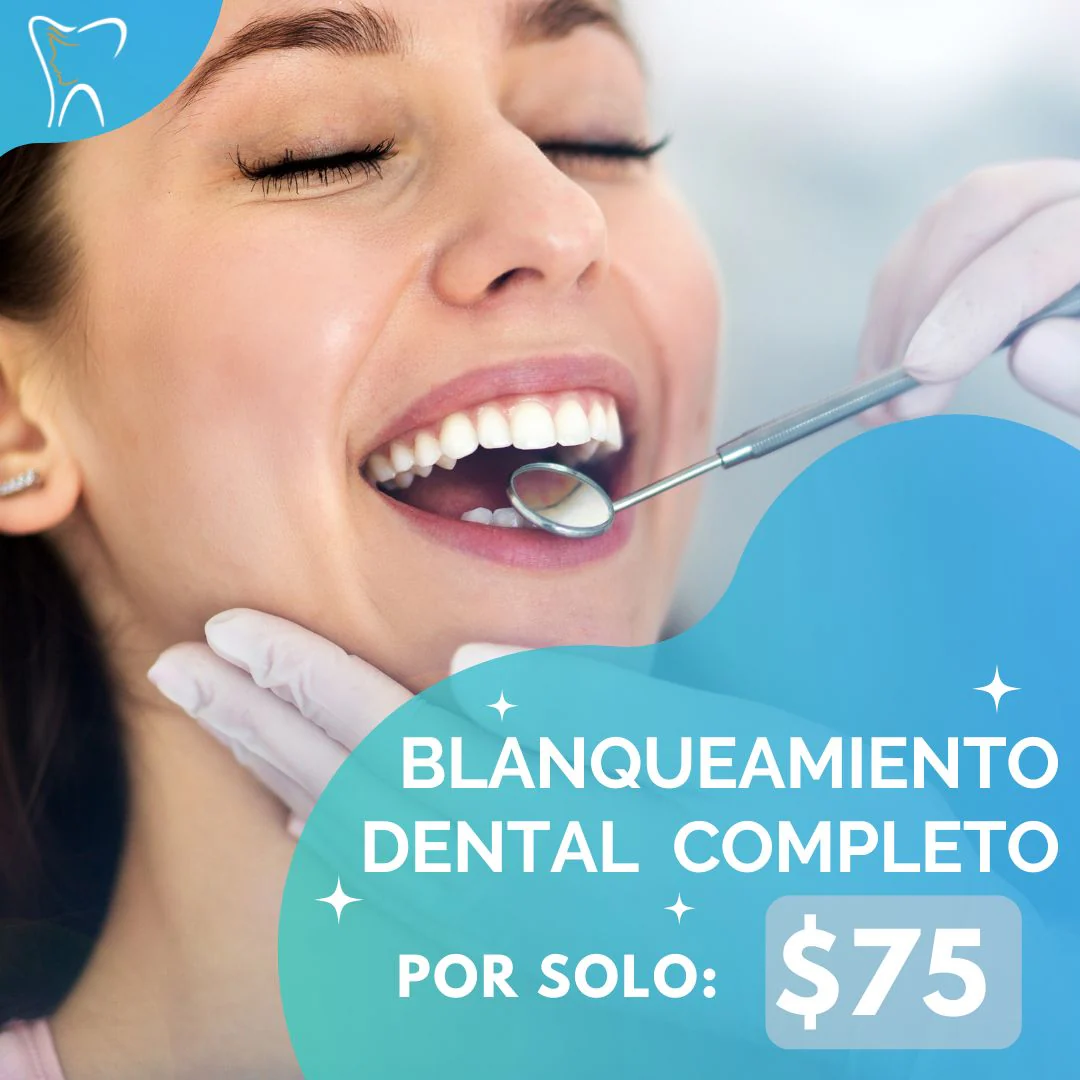 Blanqueamiento Dental Profesional + Limpieza + Evaluación por $75 en Total Care